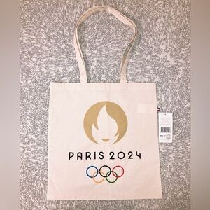 🇫🇷 Paris 2024 Olympics Reusable Canvas Tote Bag 16” Official Souvenir